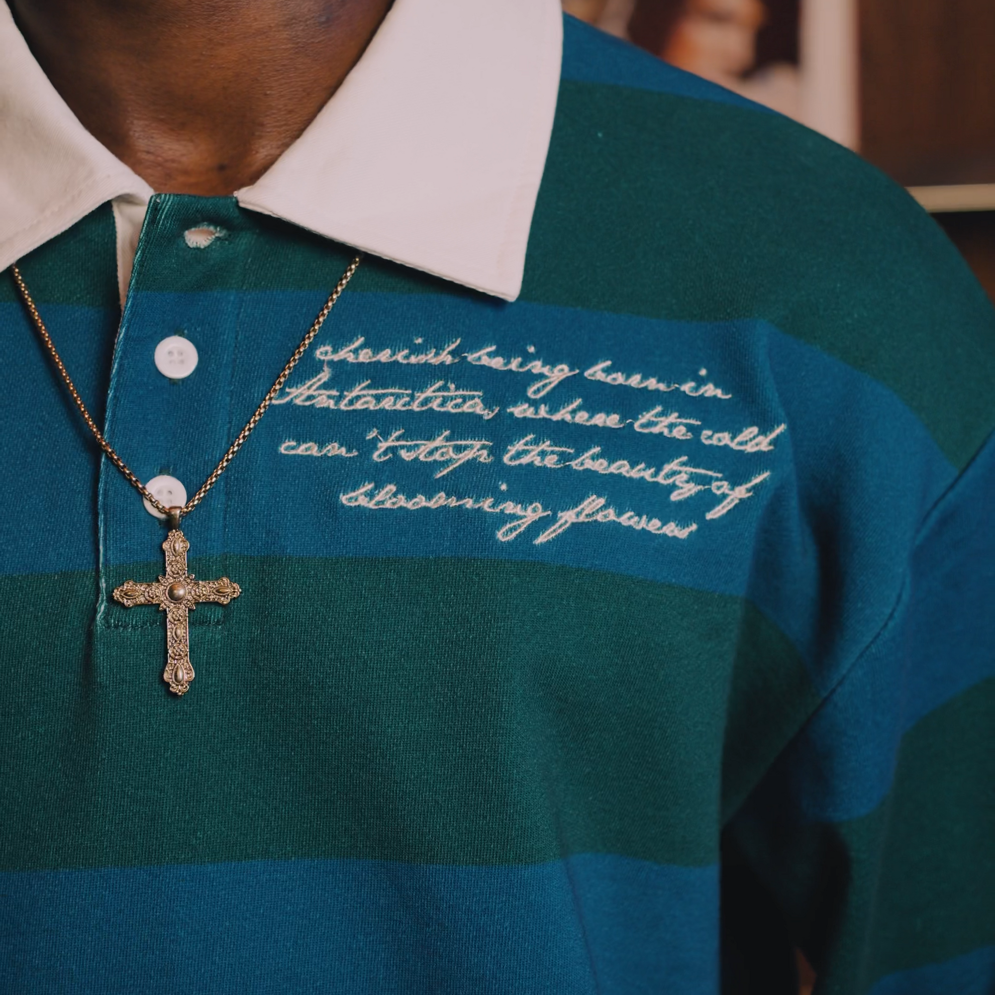 BLUE RUGBY POLO SHIRT