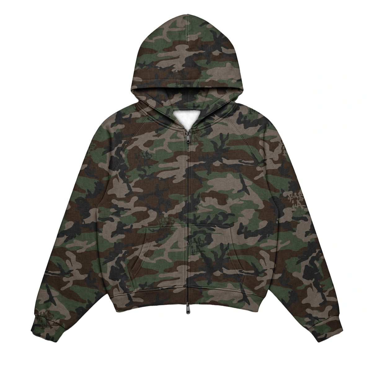CAMO ZIP UP HOOD