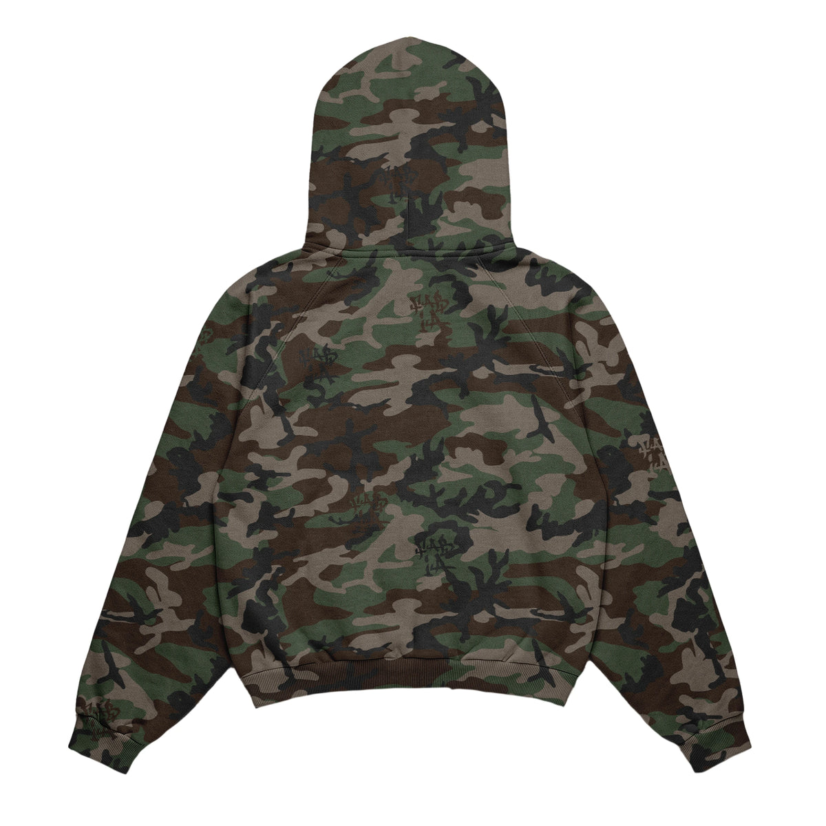 CAMO ZIP UP HOOD