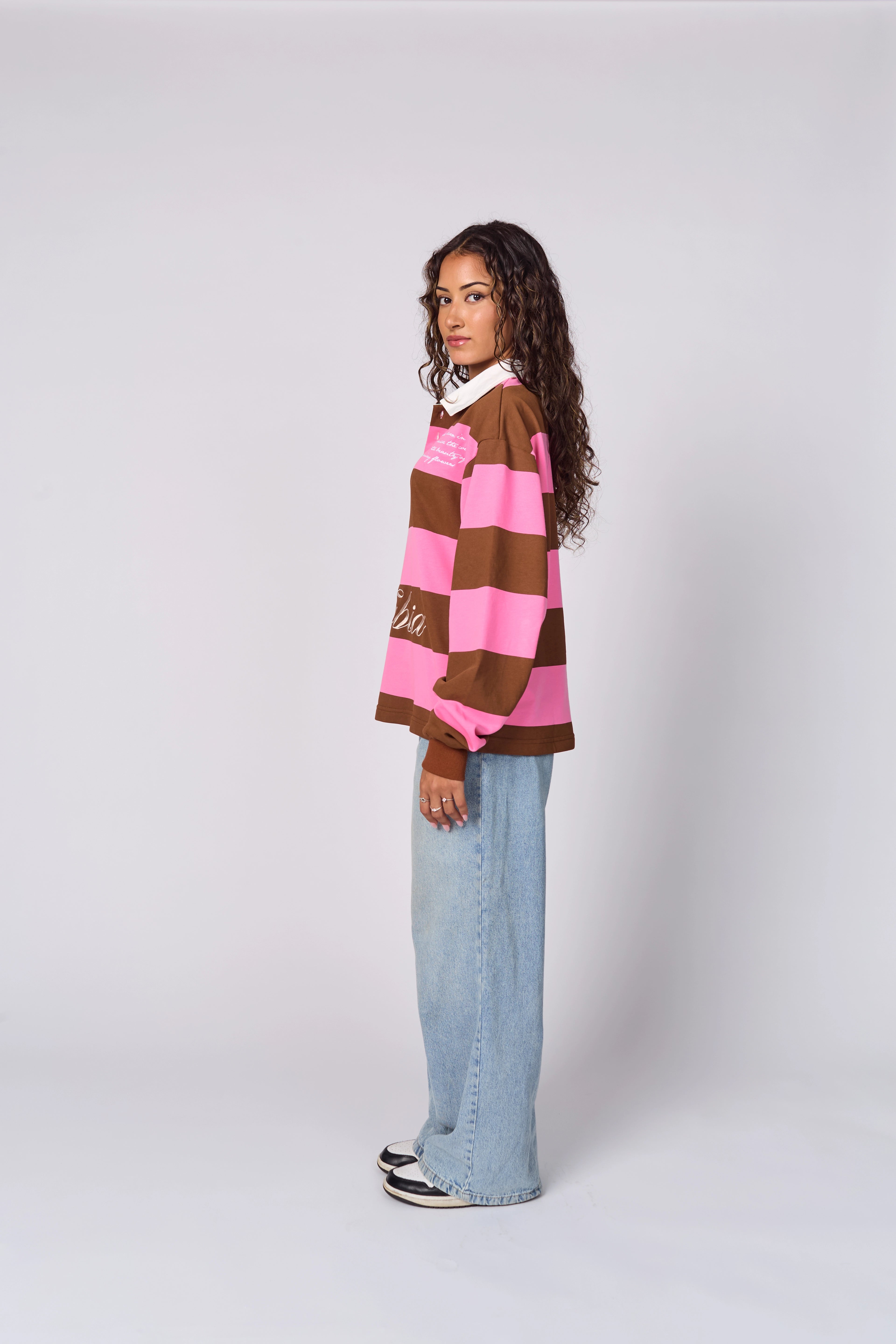 PINK RUGBY POLO SHIRT