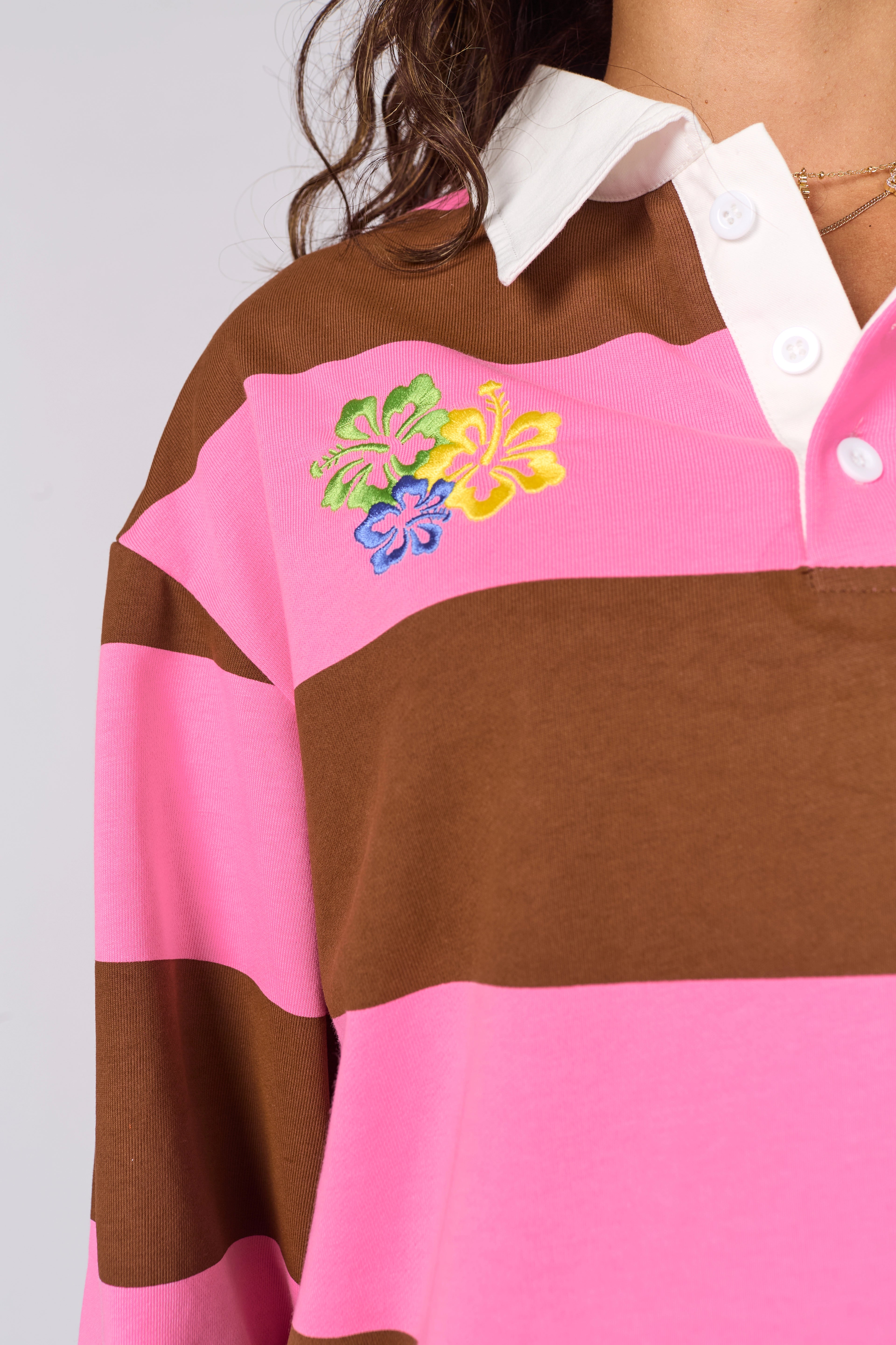 PINK RUGBY POLO SHIRT