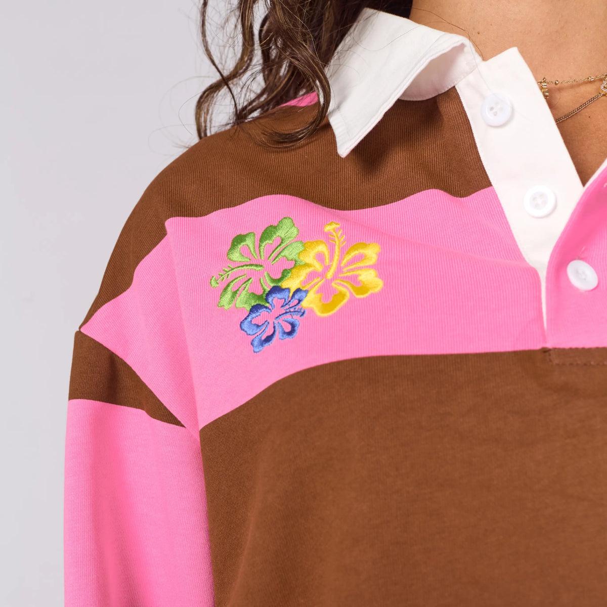 PINK RUGBY POLO SHIRT