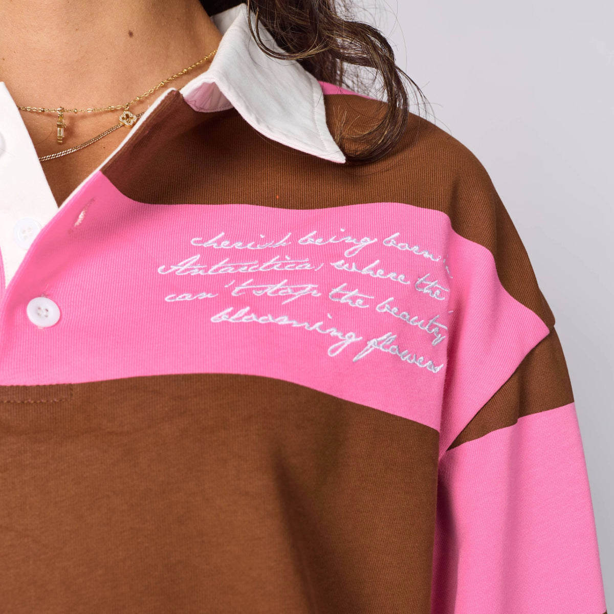 PINK RUGBY POLO SHIRT