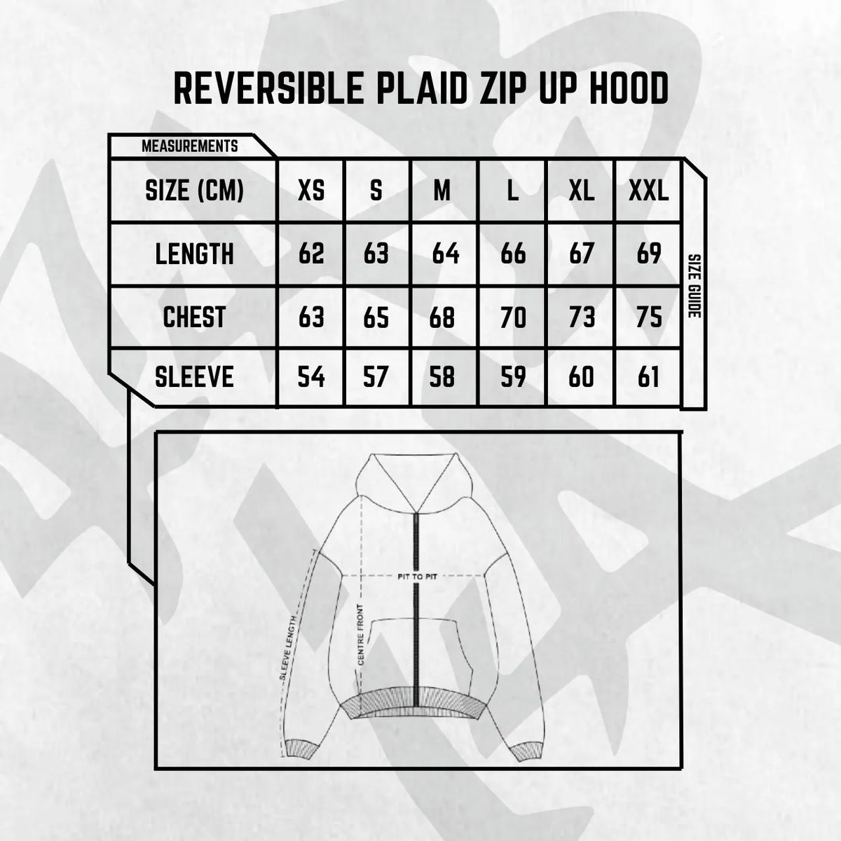 REVERSIBLE PLAID ZIP UP HOOD